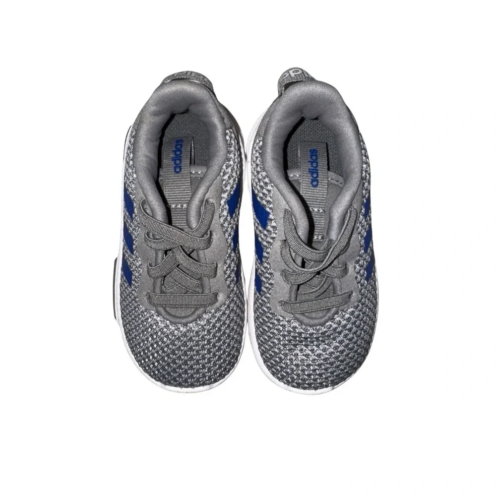 Adidas Racer TR 2.0 Kids Size 5K Grey Blue Running Sneakers